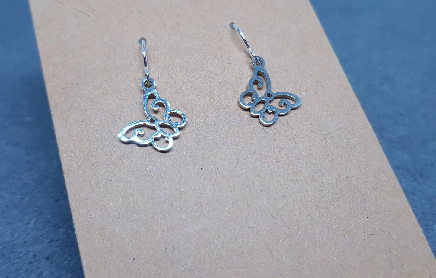 Butterfly Earrings, Hypoallergenic Ear Wires, Butterfly Gift, Silver Butterfly Earrings, Stainless Steel Butterfly Earrings