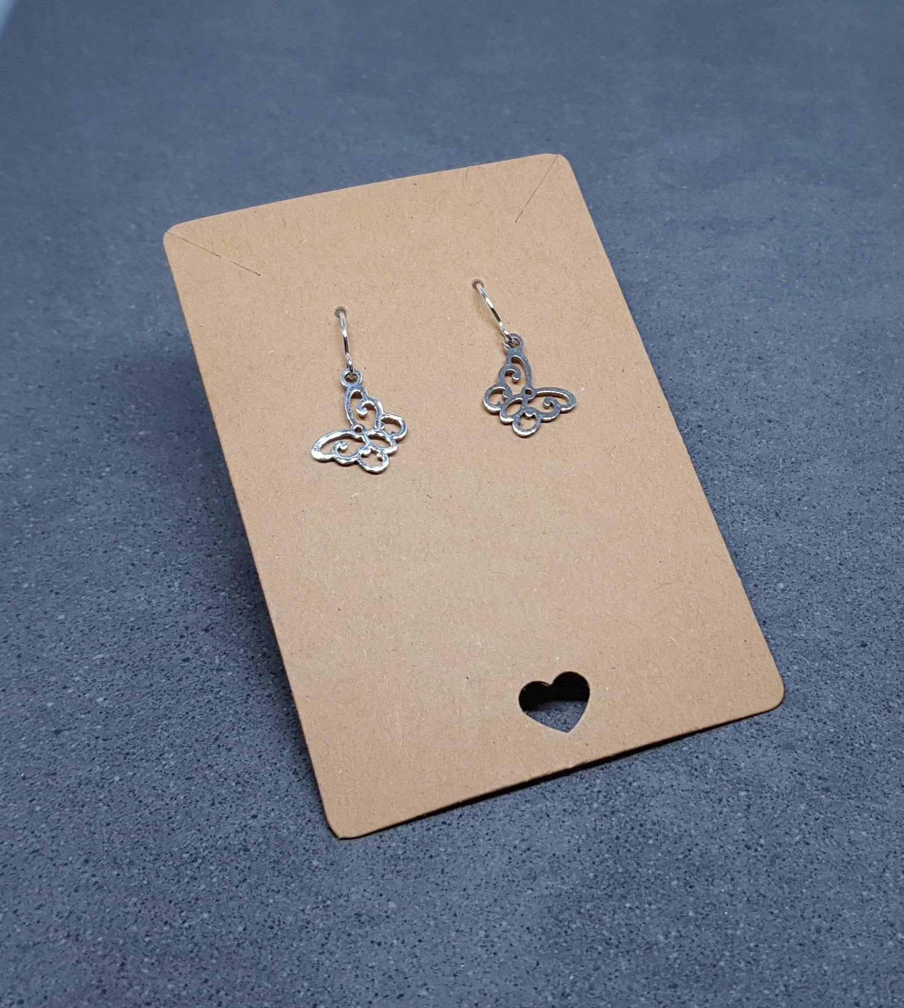 Butterfly Earrings, Hypoallergenic Ear Wires, Butterfly Gift, Silver Butterfly Earrings, Stainless Steel Butterfly Earrings