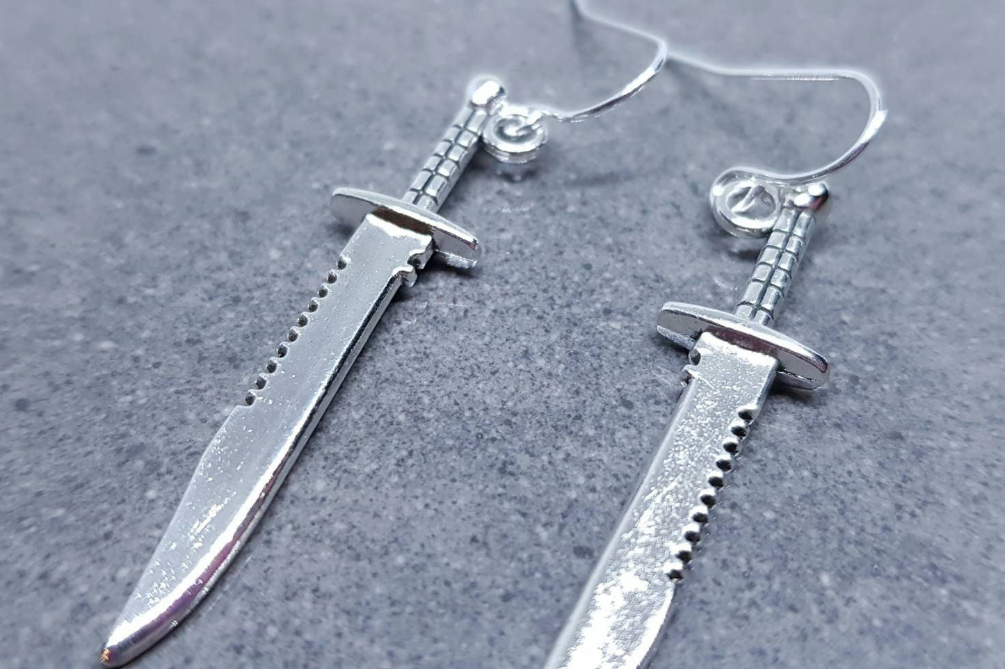 Dagger Earrings, Hypoallergenic Ear Wires, Sword Earrings, Gothic Jewellery