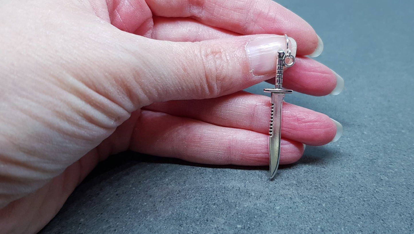 Dagger Earrings, Hypoallergenic Ear Wires, Choice of ear wires, Handmade Item, Gothic Jewellery, UK