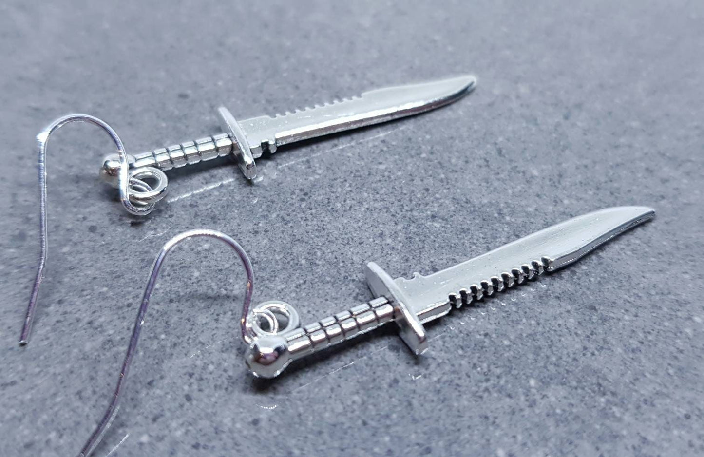 Dagger Earrings, Hypoallergenic Ear Wires, Choice of ear wires, Handmade Item, Gothic Jewellery, UK
