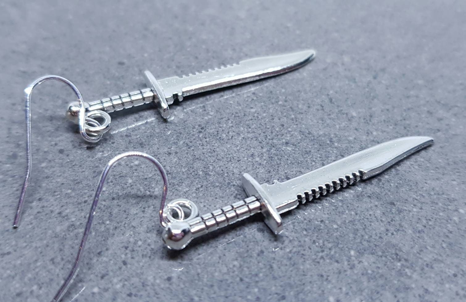 Dagger Earrings, Hypoallergenic Ear Wires, Choice of ear wires, Handmade Item, Gothic Jewellery, UK