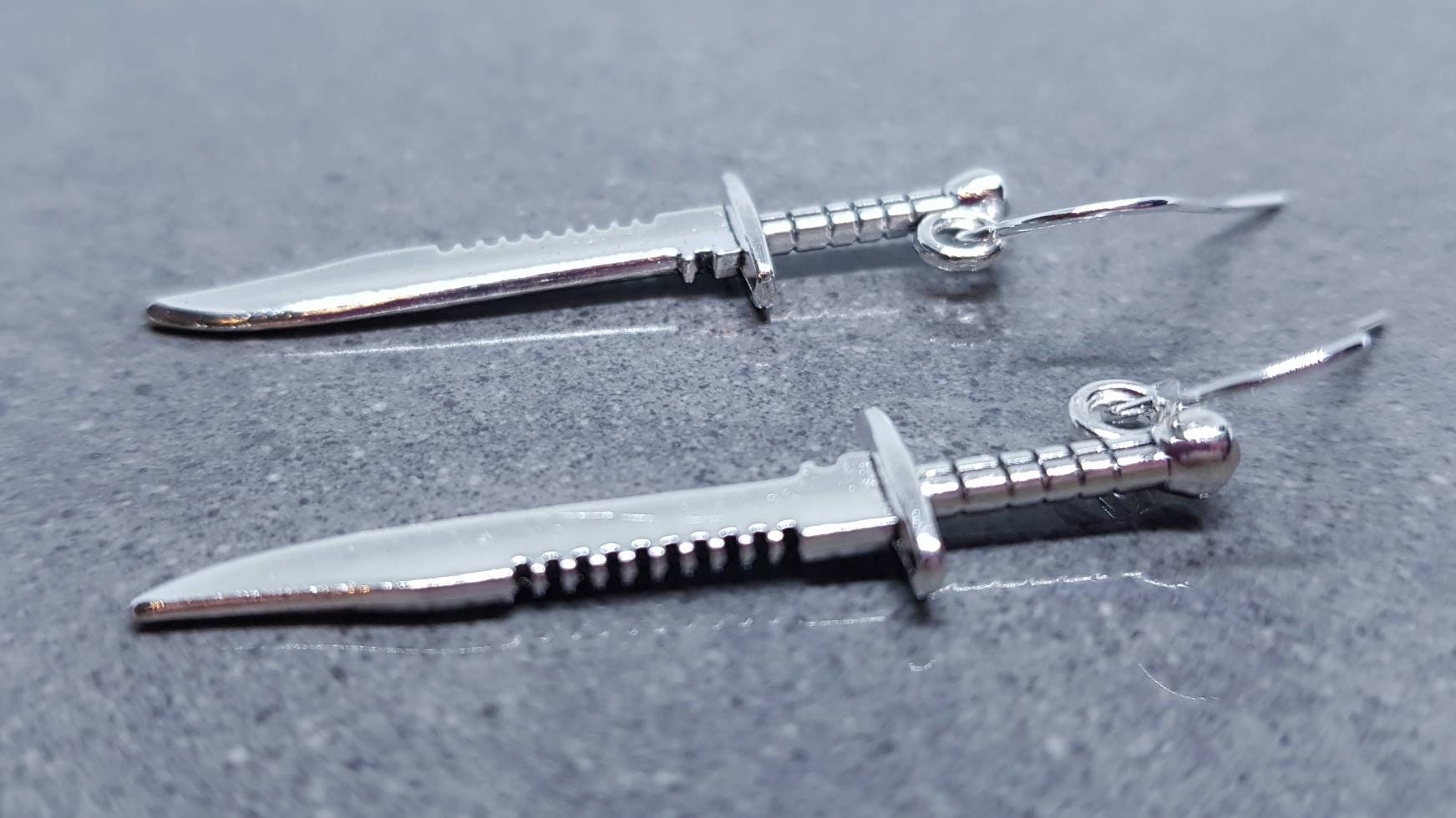 Dagger Earrings, Hypoallergenic Ear Wires, Choice of ear wires, Handmade Item, Gothic Jewellery, UK