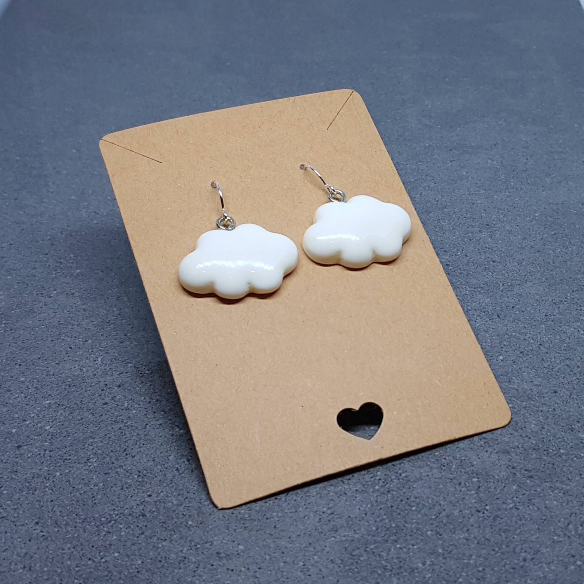 Cloud Earrings, Hypoallergenic Ear Wires, Sterling Silver Ear Wires