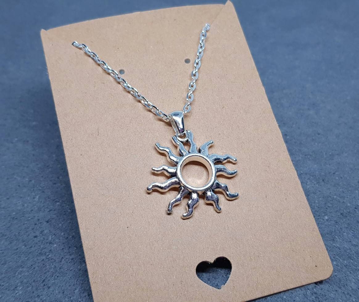 Sun Choker, Sun Necklace, Sterling Silver, Minamalistic Choker, Celestial Choker, Sunburst Necklace, Choice of Lengths