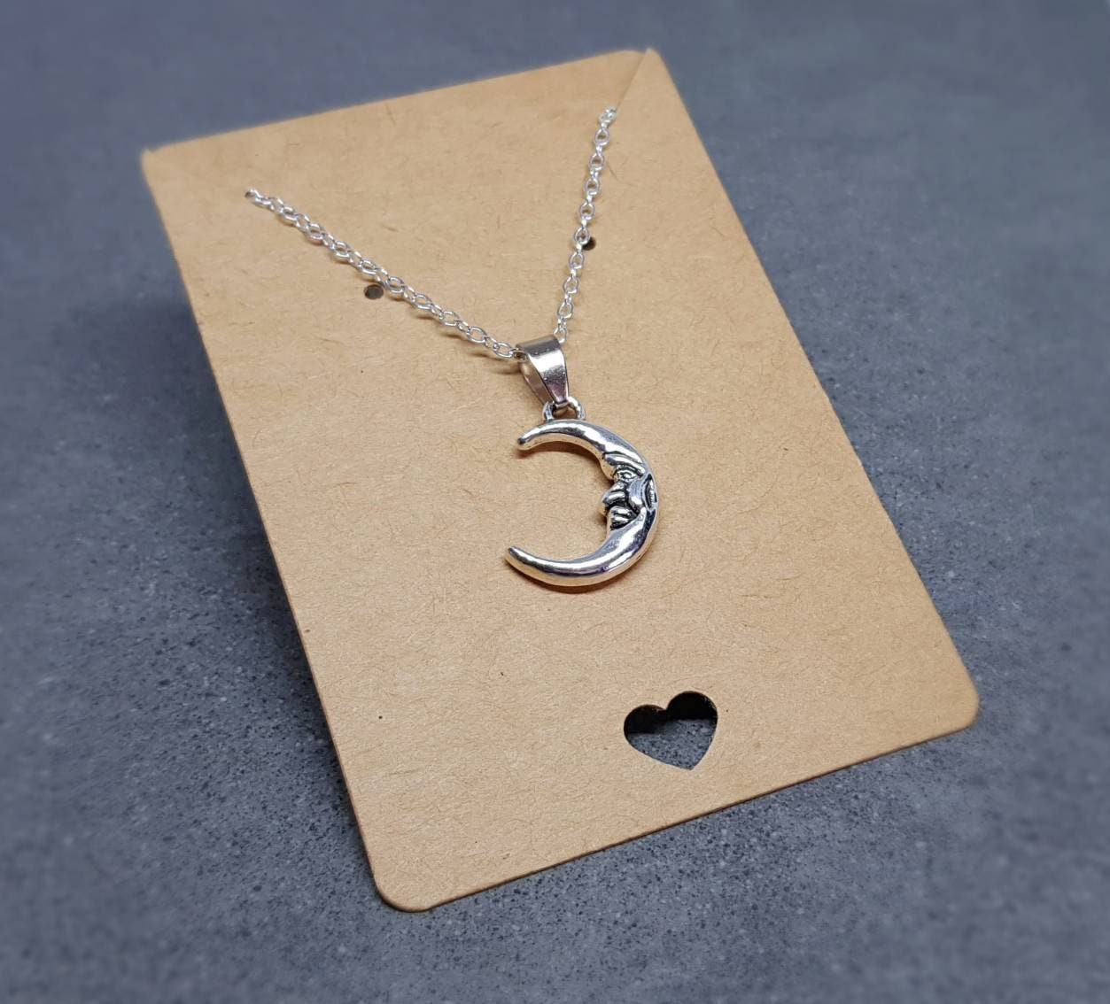 Moon Choker, Sterling Silver, Minamalistic Choker, Celestial Choker, Moon Necklace, Choice of Lengths, Silver Plated