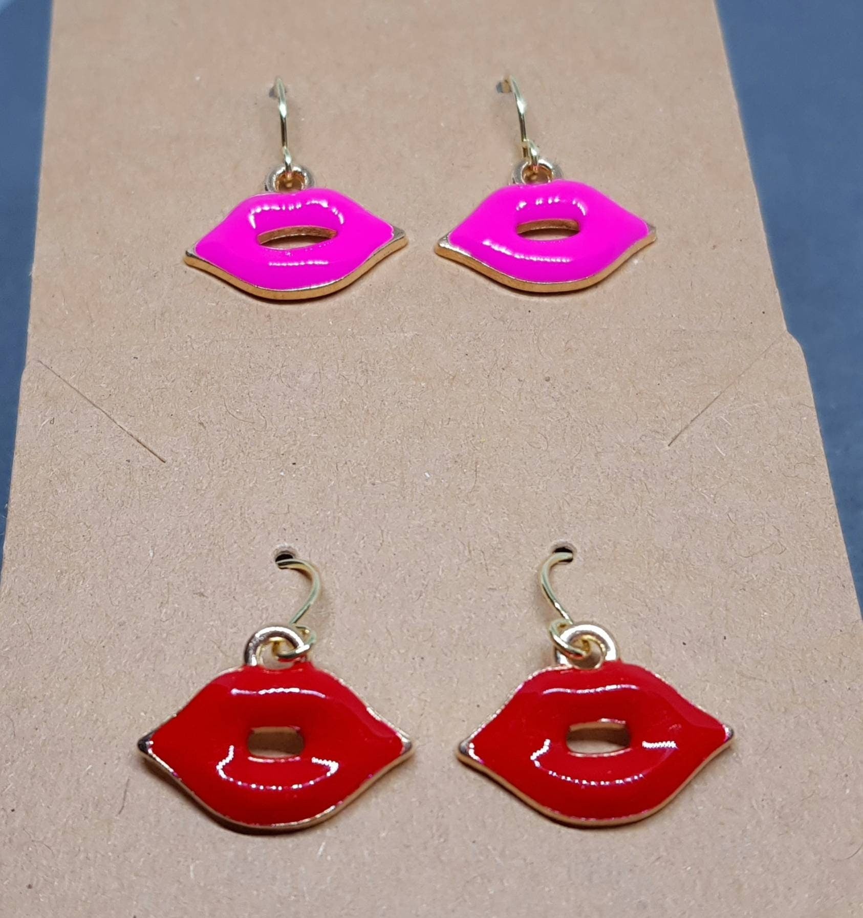 Red Lips Earrings, Pink Lips, Hypoallergenic Earrings, Sexy Lips Earrings, Kitsch Gifts