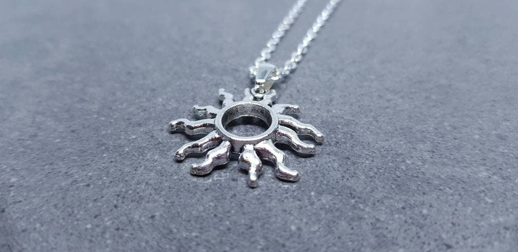 Sun Choker, Sun Necklace, Sterling Silver, Minamalistic Choker, Celestial Choker, Sunburst Necklace, Choice of Lengths