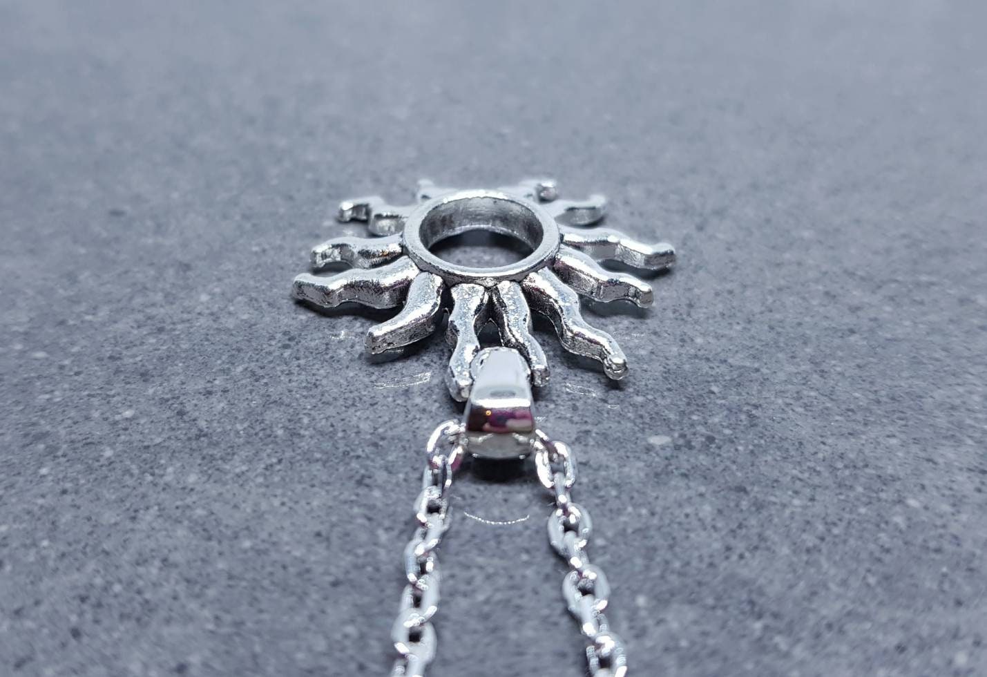 Sun Choker, Sun Necklace, Sterling Silver, Minamalistic Choker, Celestial Choker, Sunburst Necklace, Choice of Lengths