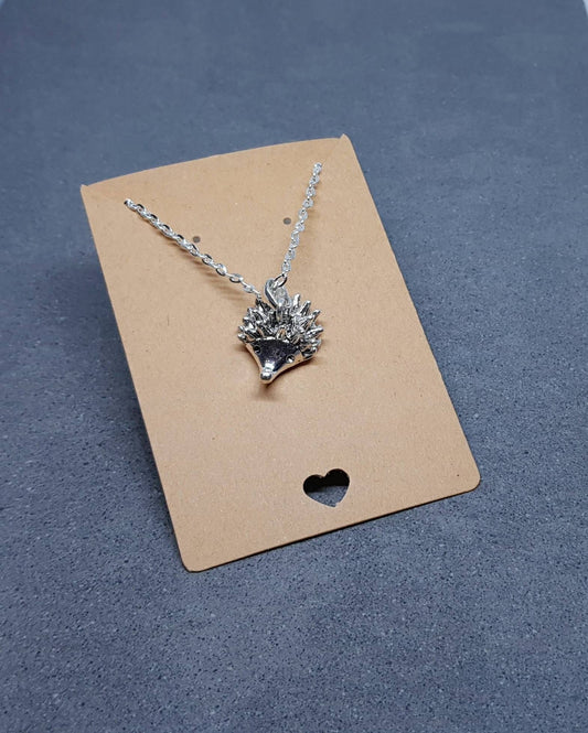 Hedgehog Necklace, 925 Sterling Silver Chain, Silver Plated Chain, Novelty Necklace, Necklace for Women and Girls