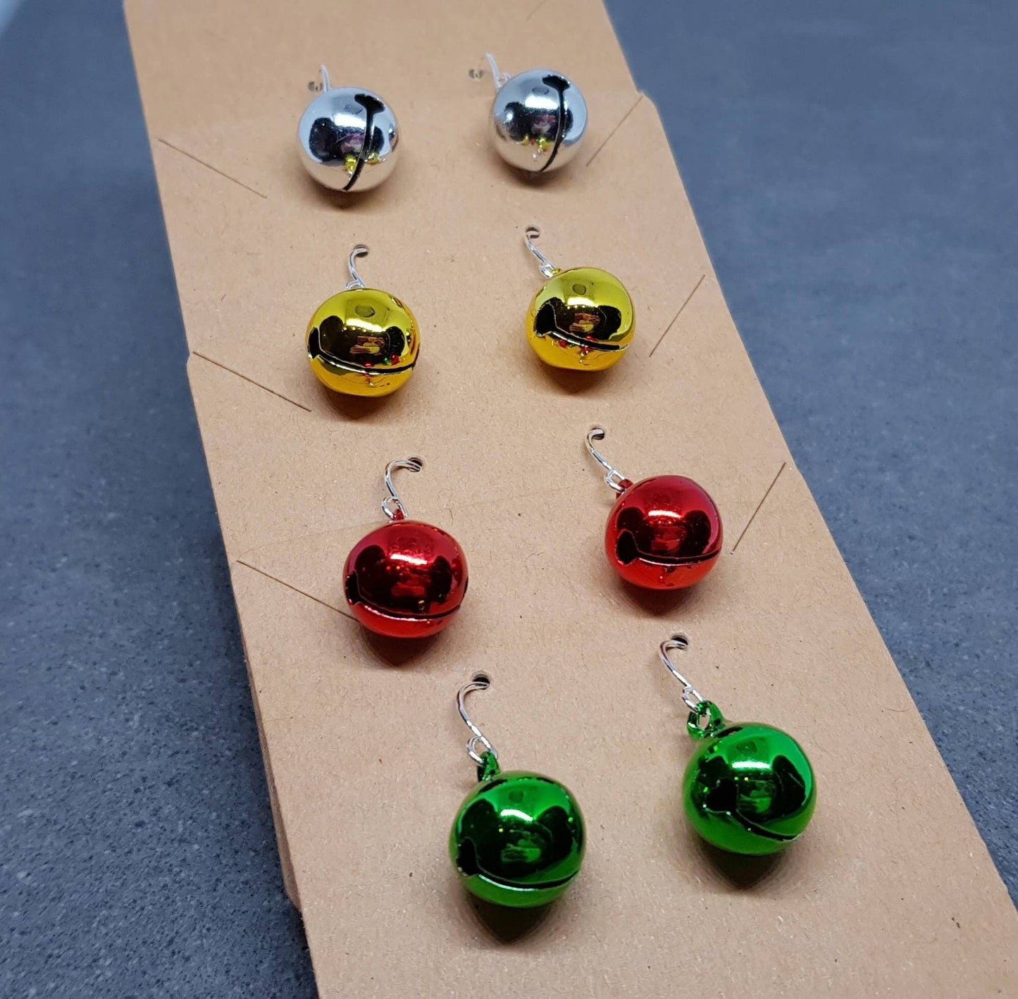 Jingling Jingle Bell Earrings, Hypoallergenic Ear Wires, Sterling Silver Ear Wires, Christmas Earrings, Festive Earrings