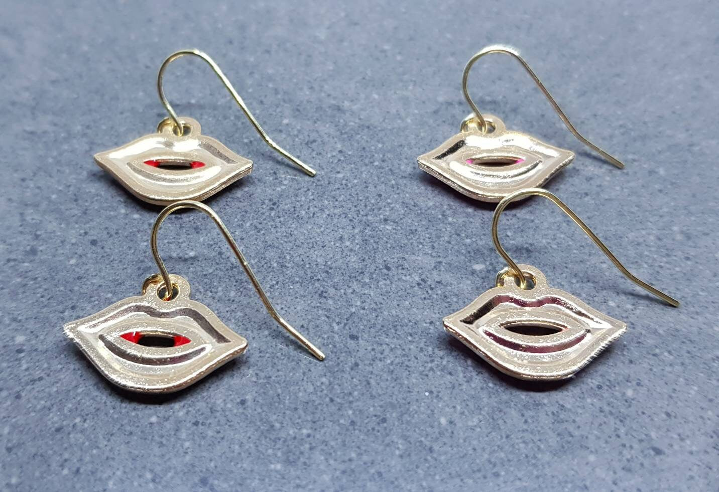 Red Lips Earrings, Pink Lips, Hypoallergenic Earrings, Sexy Lips Earrings, Kitsch Gifts