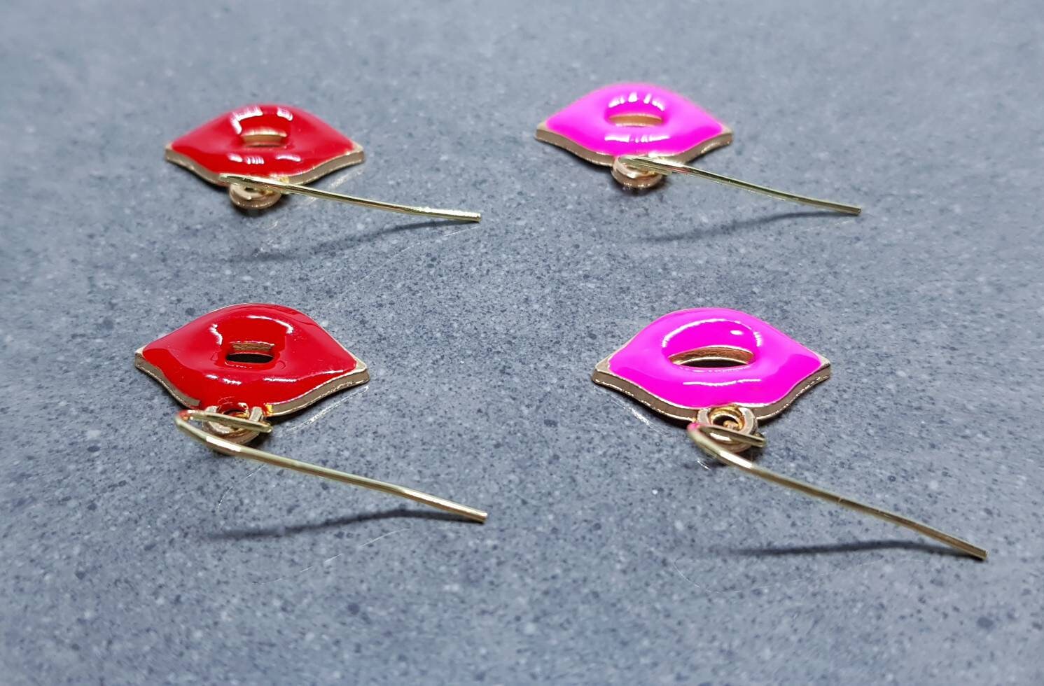 Red Lips Earrings, Pink Lips, Hypoallergenic Earrings, Sexy Lips Earrings, Kitsch Gifts