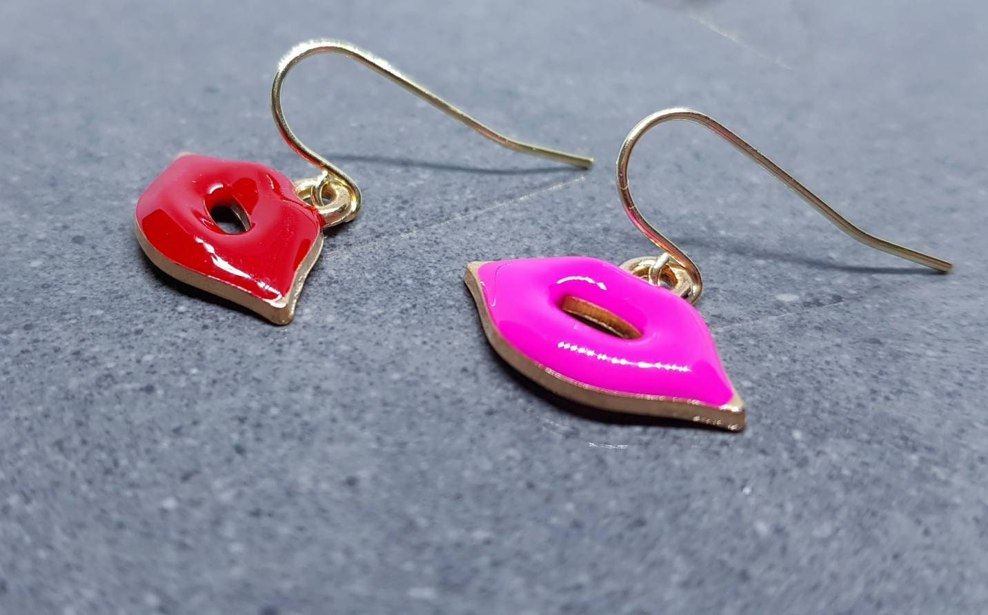 Red Lips Earrings, Pink Lips, Hypoallergenic Earrings, Sexy Lips Earrings, Kitsch Gifts