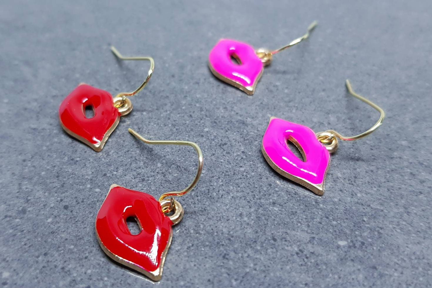 Red Lips Earrings, Pink Lips, Hypoallergenic Earrings, Sexy Lips Earrings, Kitsch Gifts