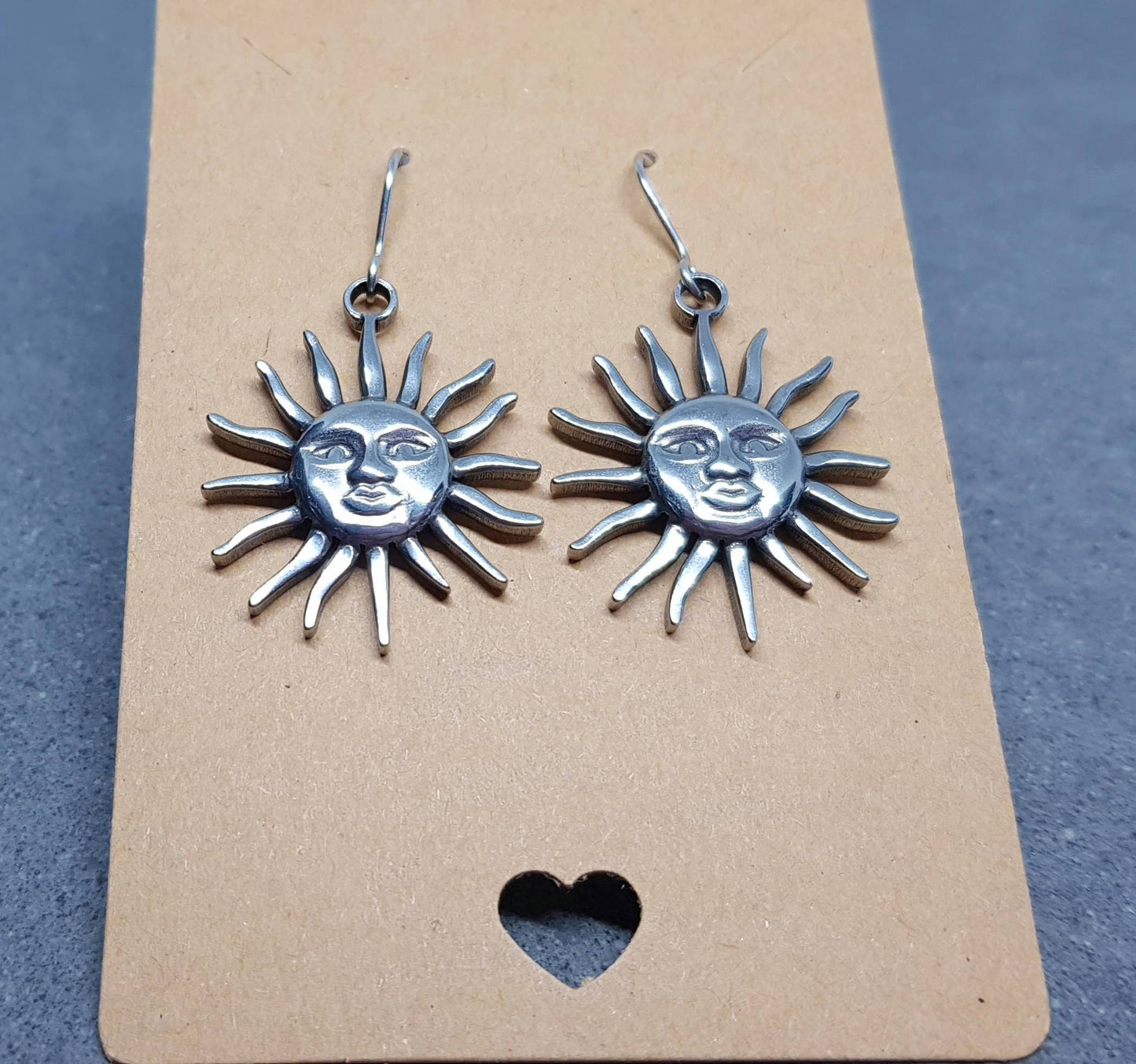 Sun Earrings, Hypoallergenic Ear Wires, Sterling Silver Ear Wires, Celestial Earrings, Stainless Steel