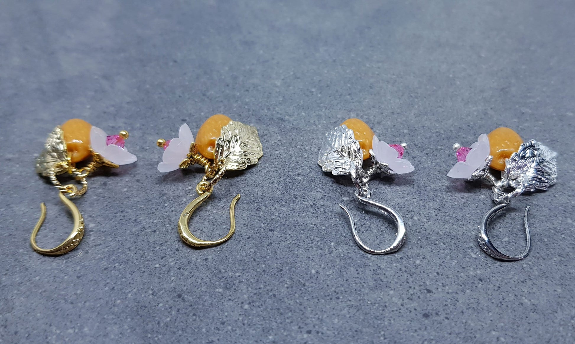Glass Almond Earrings, Hypoallergenic Ear Wires, Nut Earrings, Czech Glass Jewelry, PRIMERO Crystals®, Special Gifts