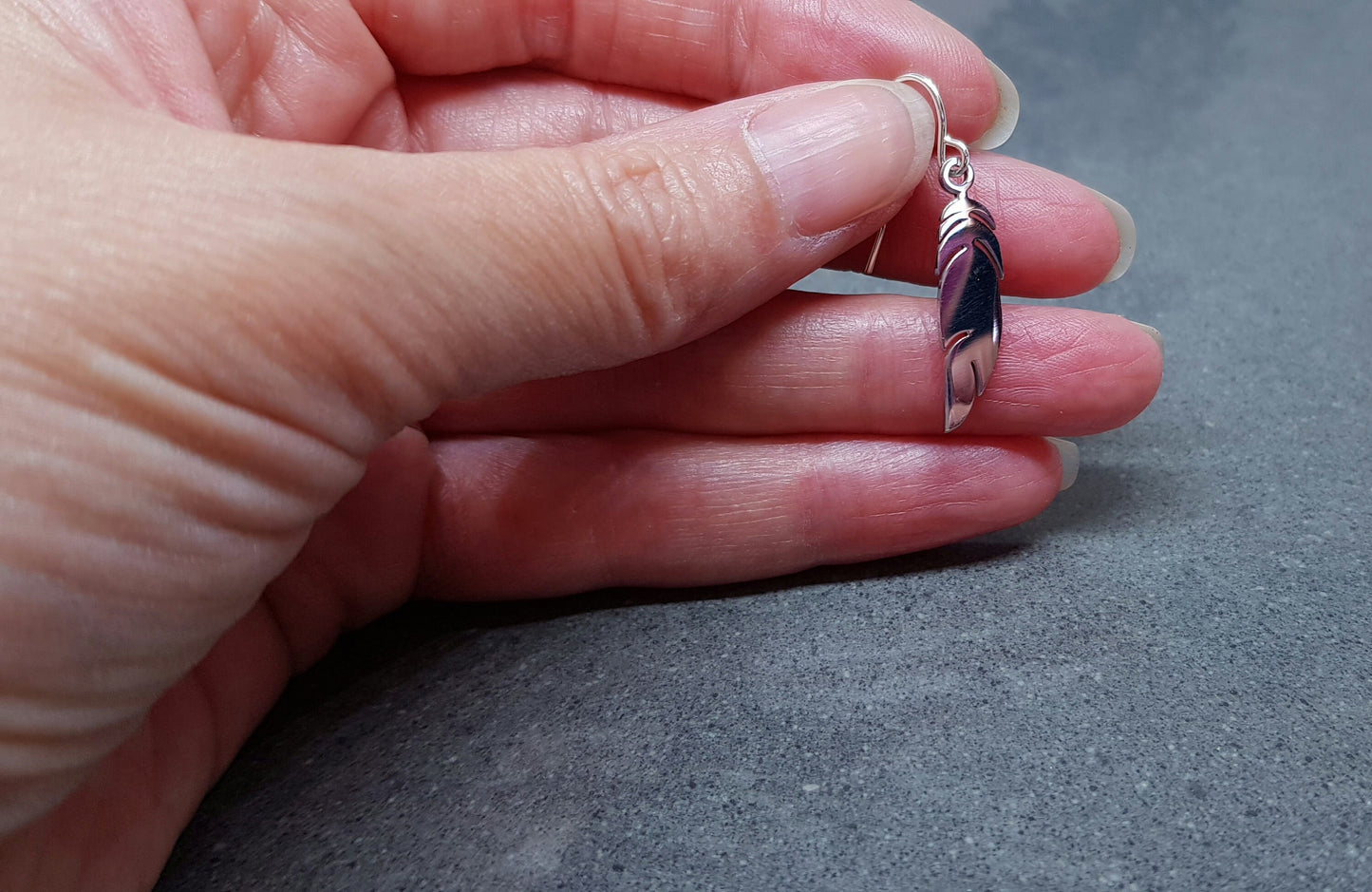 Feather Earrings, Hypoallergenic Ear Wires, Silver Feather Earrings, Stainless Steel Jewellery, Stainless Steel Feather Earrings