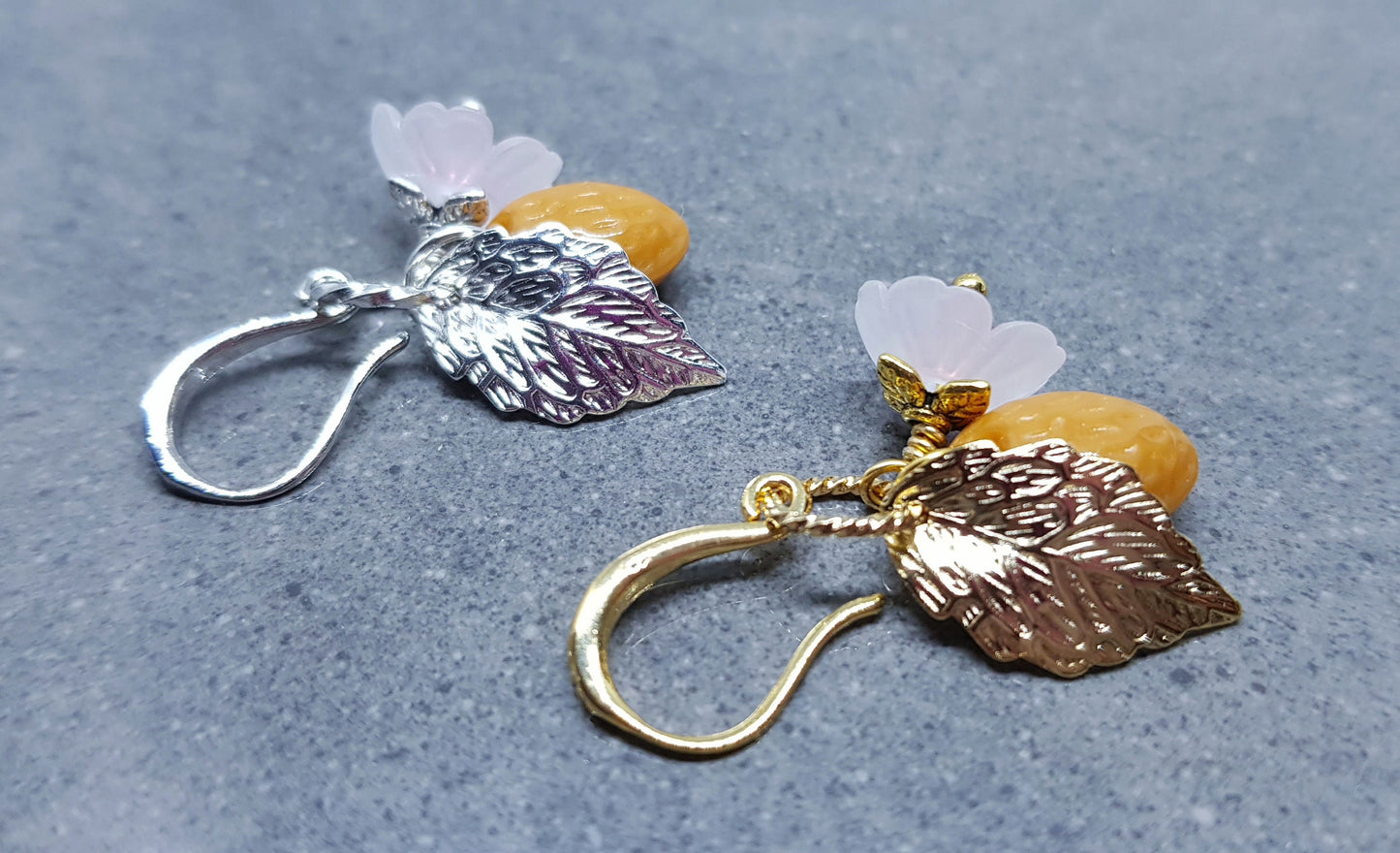 Glass Almond Earrings, Hypoallergenic Ear Wires, Nut Earrings, Czech Glass Jewelry, PRIMERO Crystals®, Special Gifts
