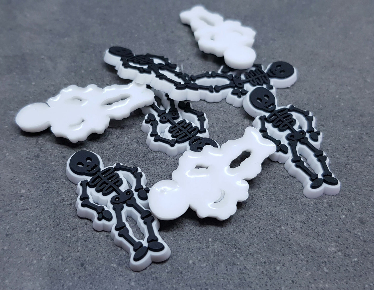 Skeleton embellishments, Gothic Charm, Craft Making, PVC, Halloween, Card Making, Gothic, Wreath Making, Costume Making, Pack of 10