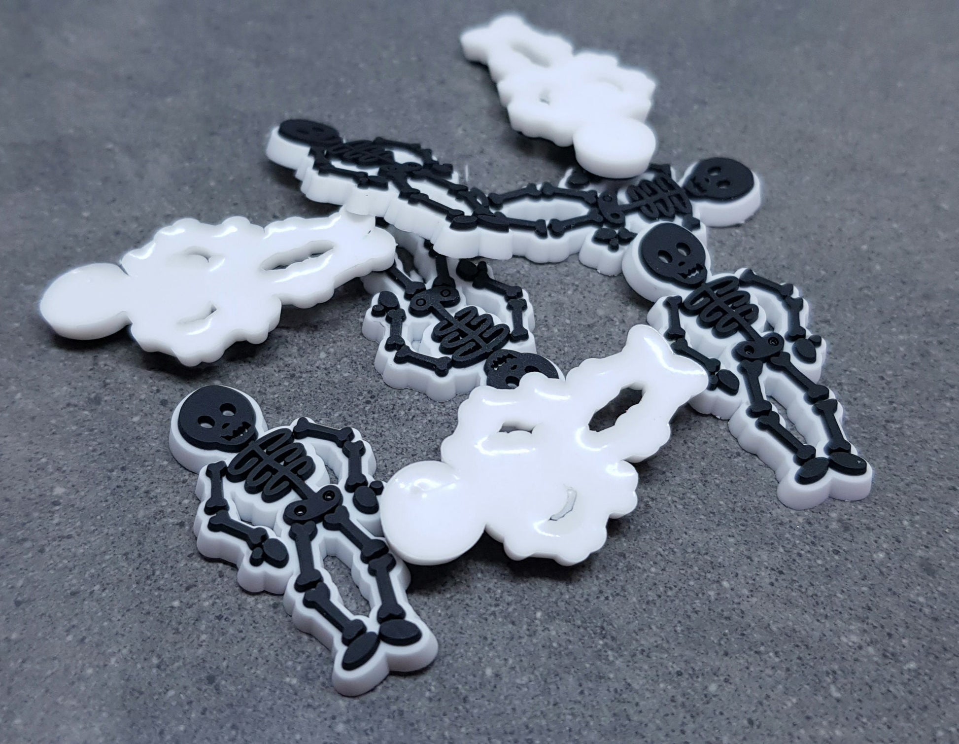 Skeleton embellishments, Gothic Charm, Craft Making, PVC, Halloween, Card Making, Gothic, Wreath Making, Costume Making, Pack of 10