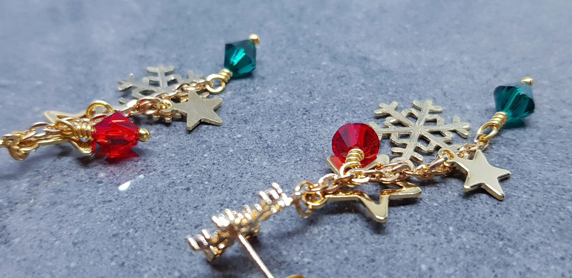Snowflake Earrings, Star Earrings, PRIMERO Crystals® Earrings, Christmas Earrings, Cubic Zirconia Studs, Nickle Free, Festive Earrings