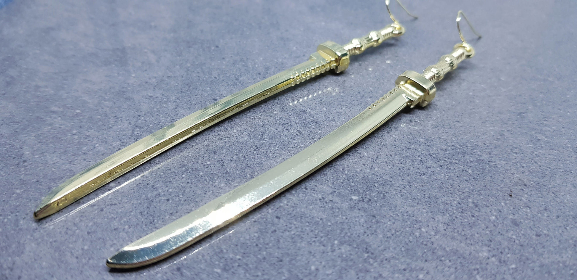 Dagger Earrings, Hypoallergenic Earrings, Sword Earrings, Large Katana Sword Earrings, Samurai Sword Earrings, Gothic Jewellery