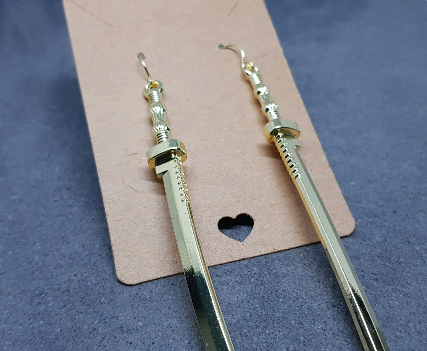 Dagger Earrings, Hypoallergenic Earrings, Sword Earrings, Large Katana Sword Earrings, Samurai Sword Earrings, Gothic Jewellery