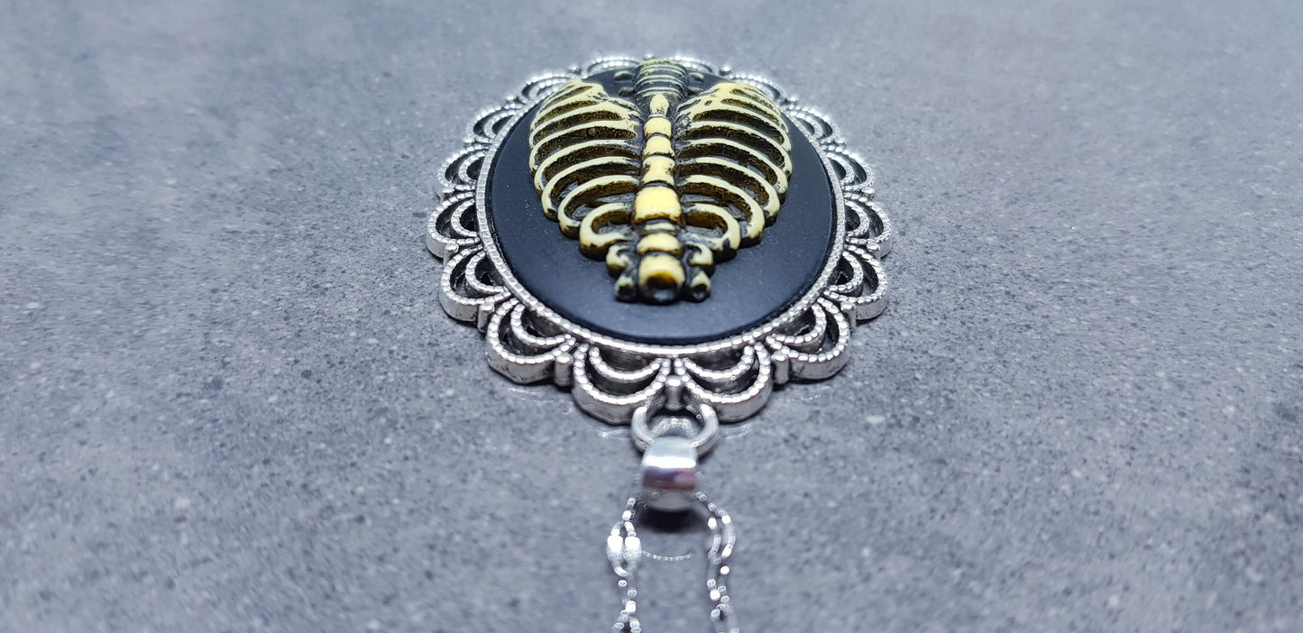 Skeleton Choker, skeleton Necklace, Skeleton Rib Cage Necklace, Gothic Jewellery