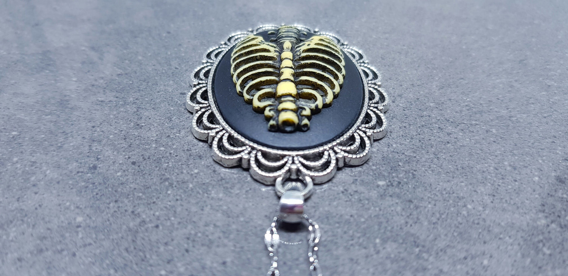 Skeleton Choker, skeleton Necklace, Skeleton Rib Cage Necklace, Gothic Jewellery