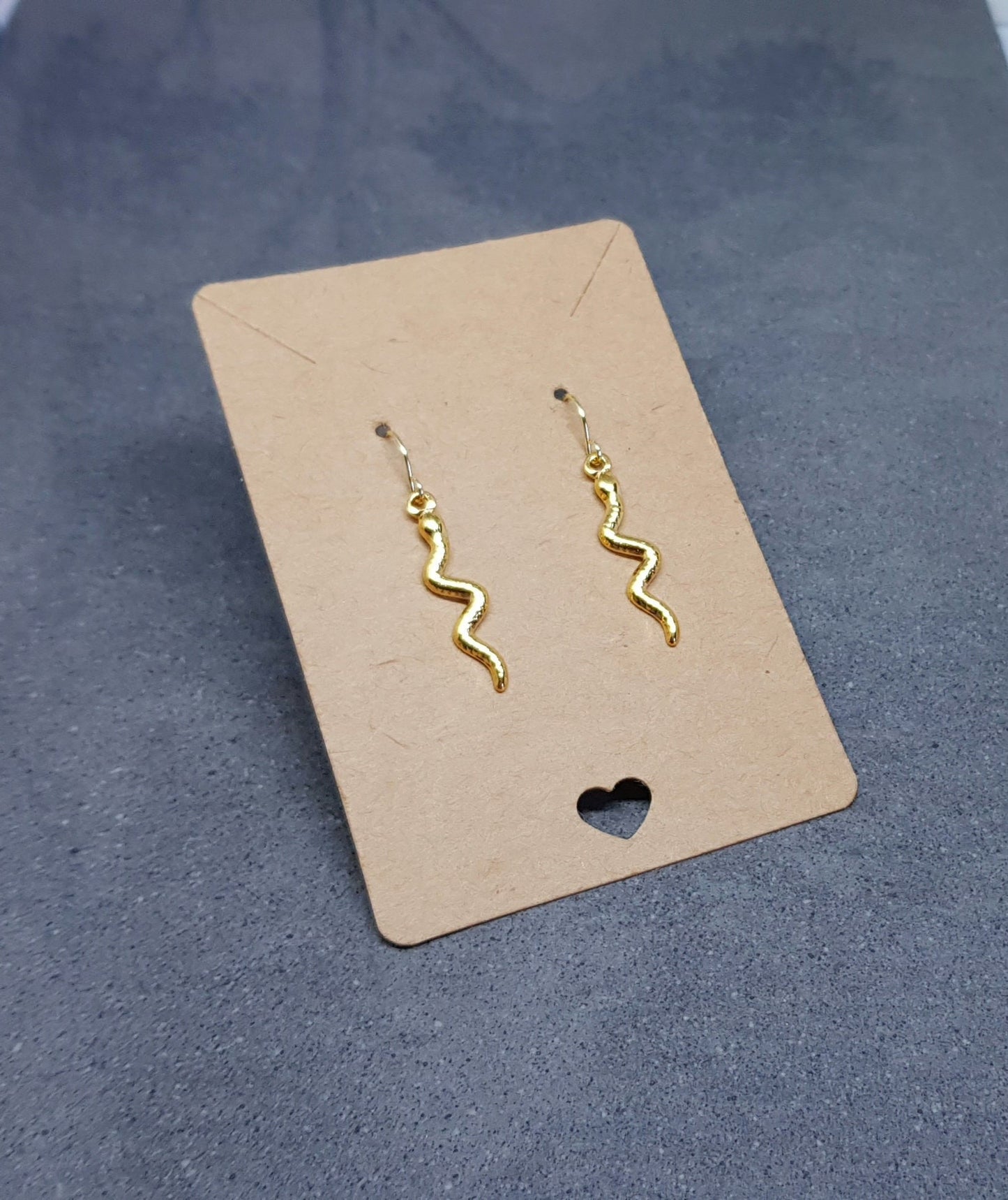 Snake Earrings, Hypoallergenic Ear Wires, Gold Snake Earrings, Gold Earrings