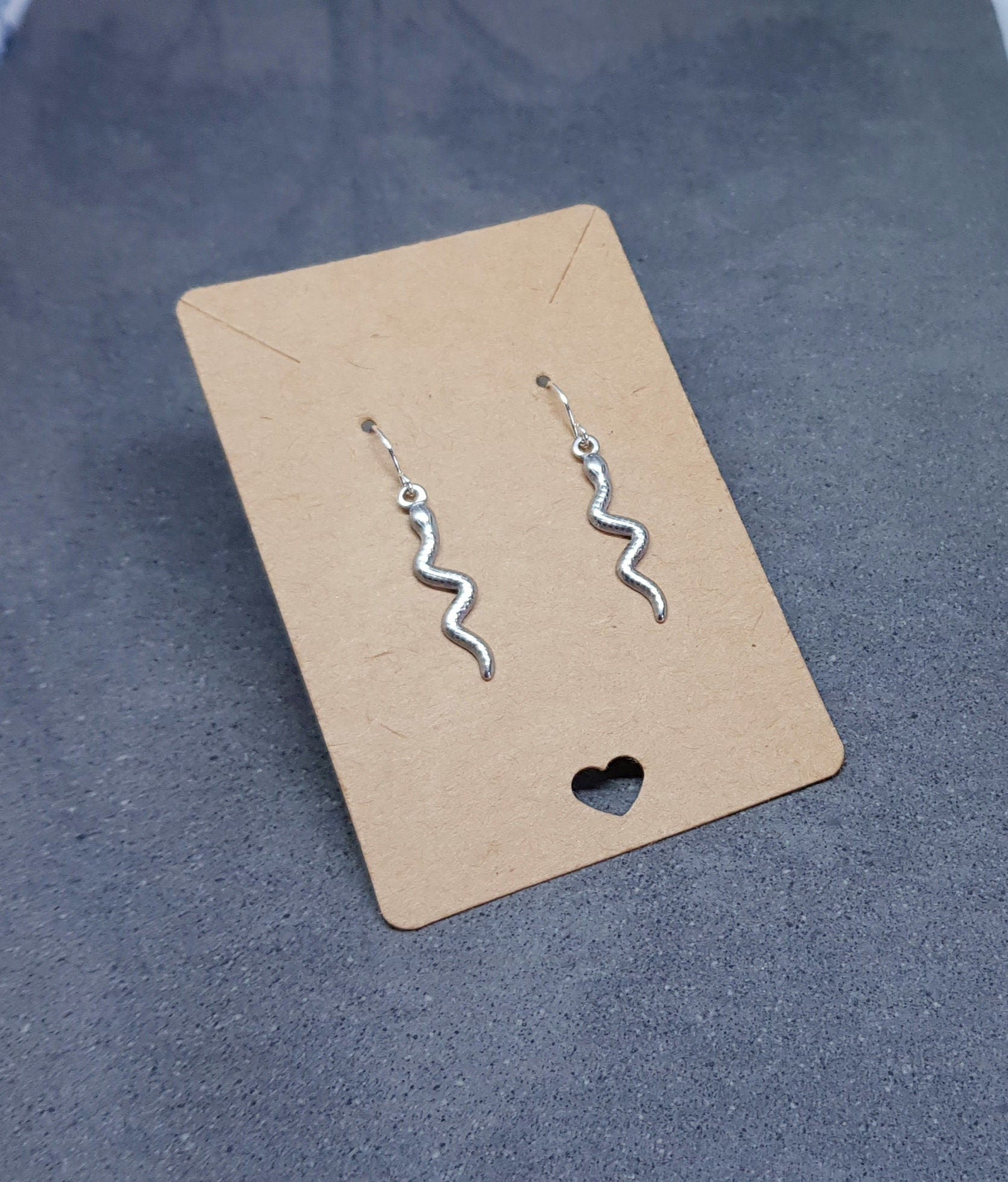 Stainless steel snake earrings with a choice of ear wires