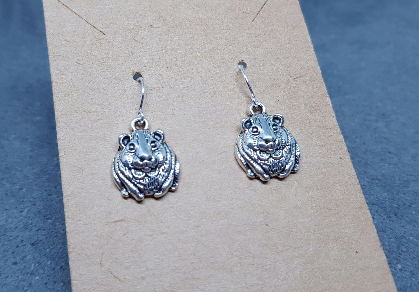 Guinea Pig Earrings, Hypoallergenic Ear Wires, 925 Sterling Silver Ear Wires, Surgical Steel Ear Wires