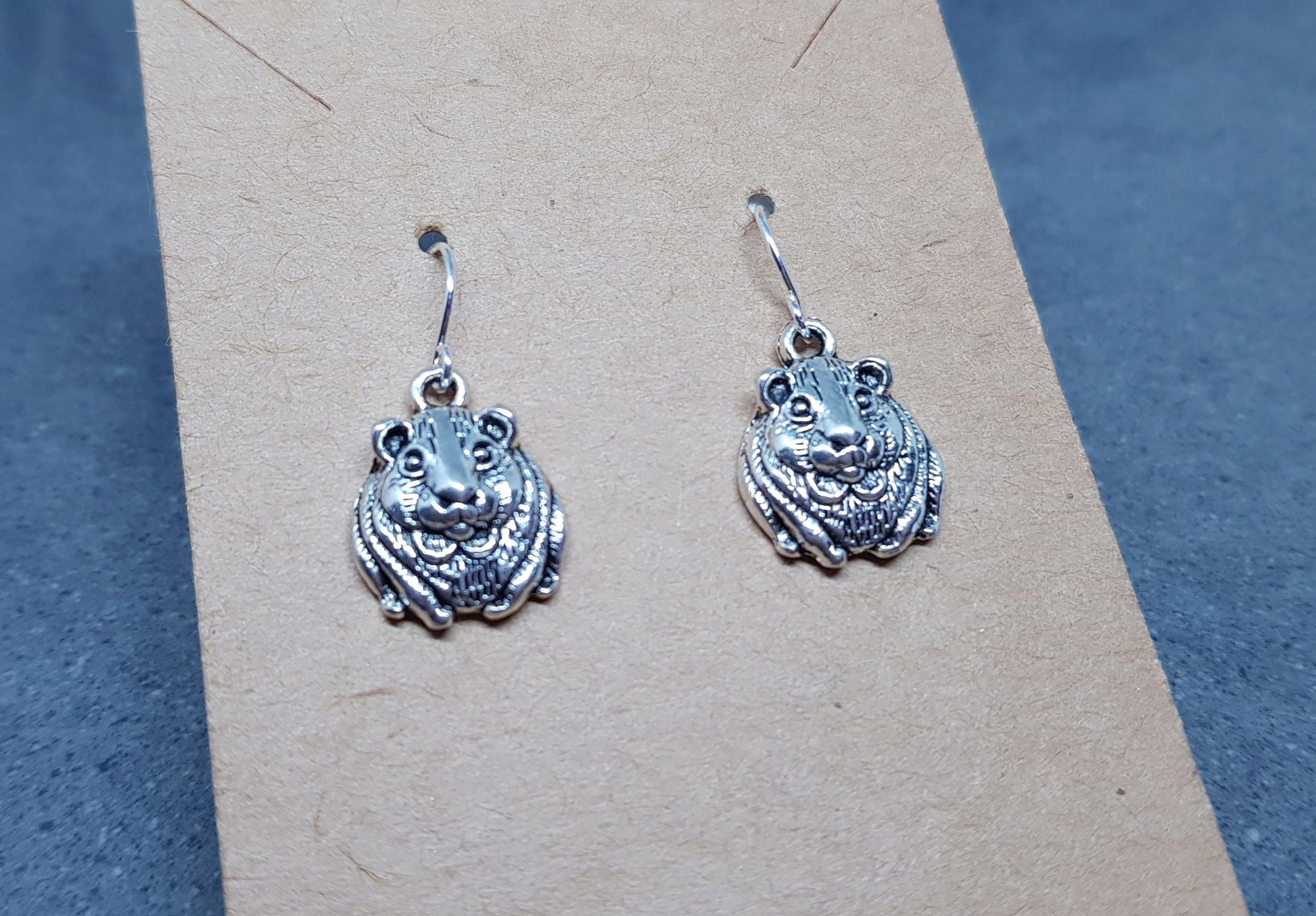 Guinea Pig Earrings, Hypoallergenic Ear Wires, 925 Sterling Silver Ear Wires, Surgical Steel Ear Wires