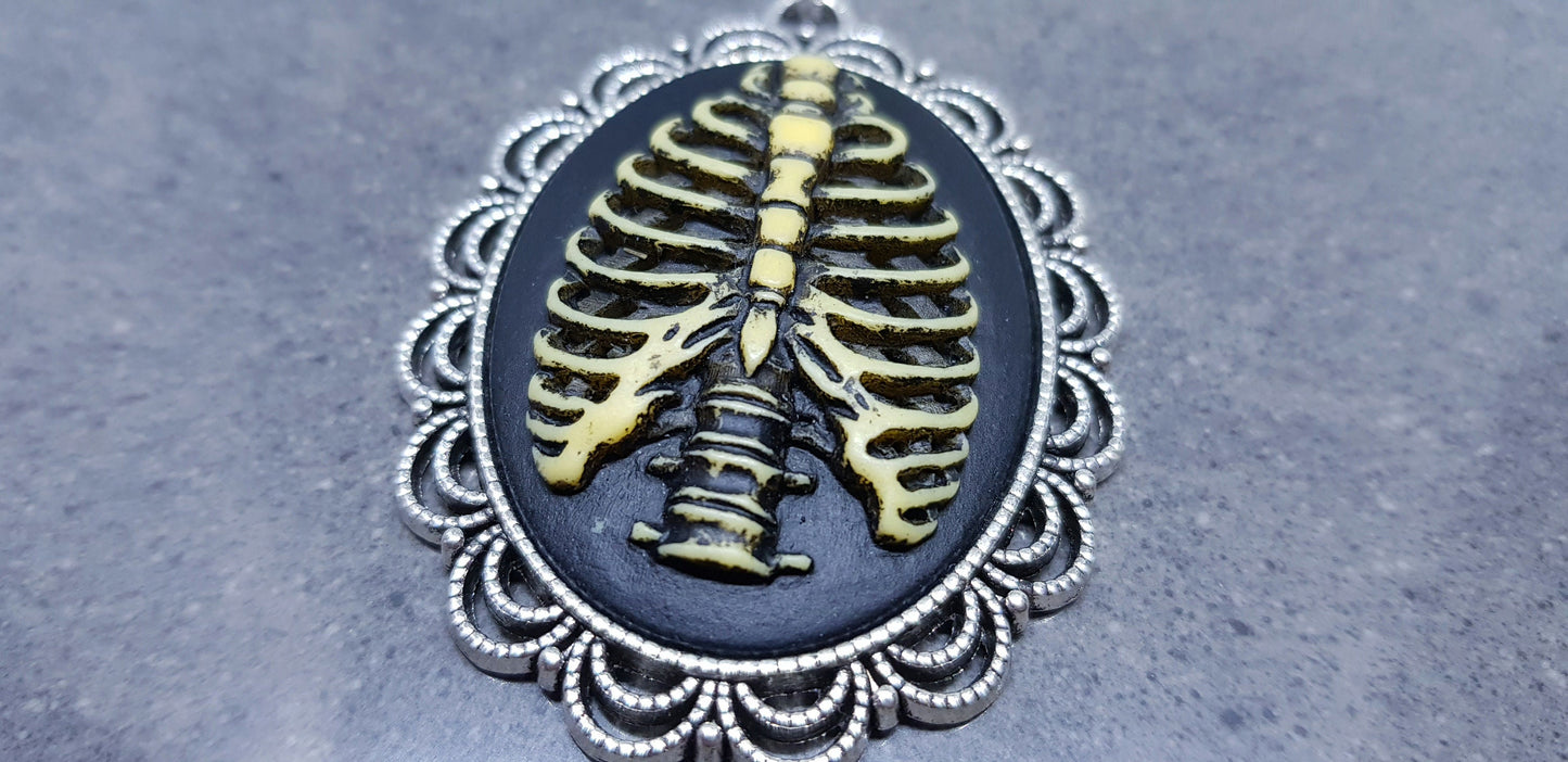 Skeleton Choker, skeleton Necklace, Skeleton Rib Cage Necklace, Gothic Jewellery