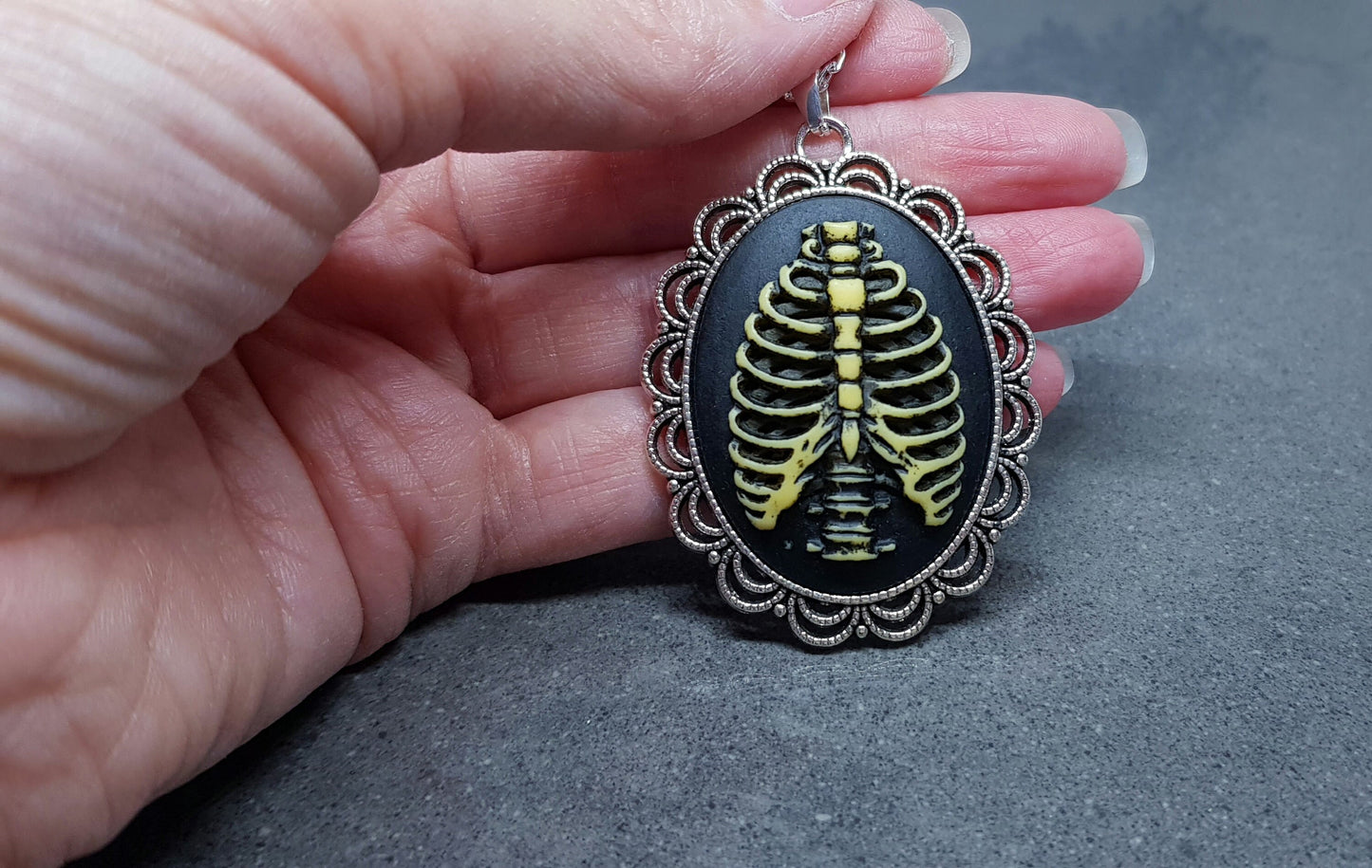 Skeleton Choker, skeleton Necklace, Skeleton Rib Cage Necklace, Gothic Jewellery
