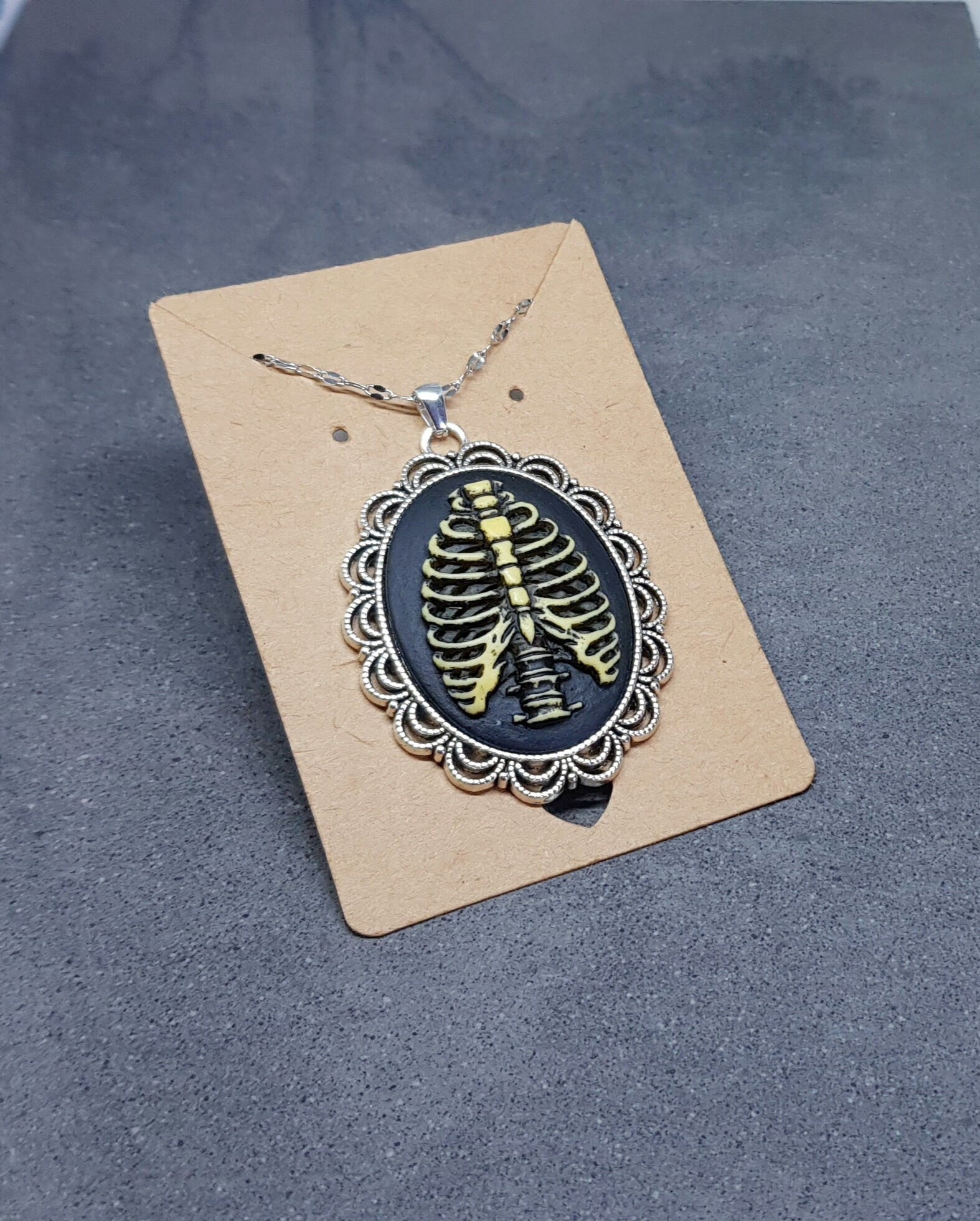Skeleton Choker, skeleton Necklace, Skeleton Rib Cage Necklace, Gothic Jewellery