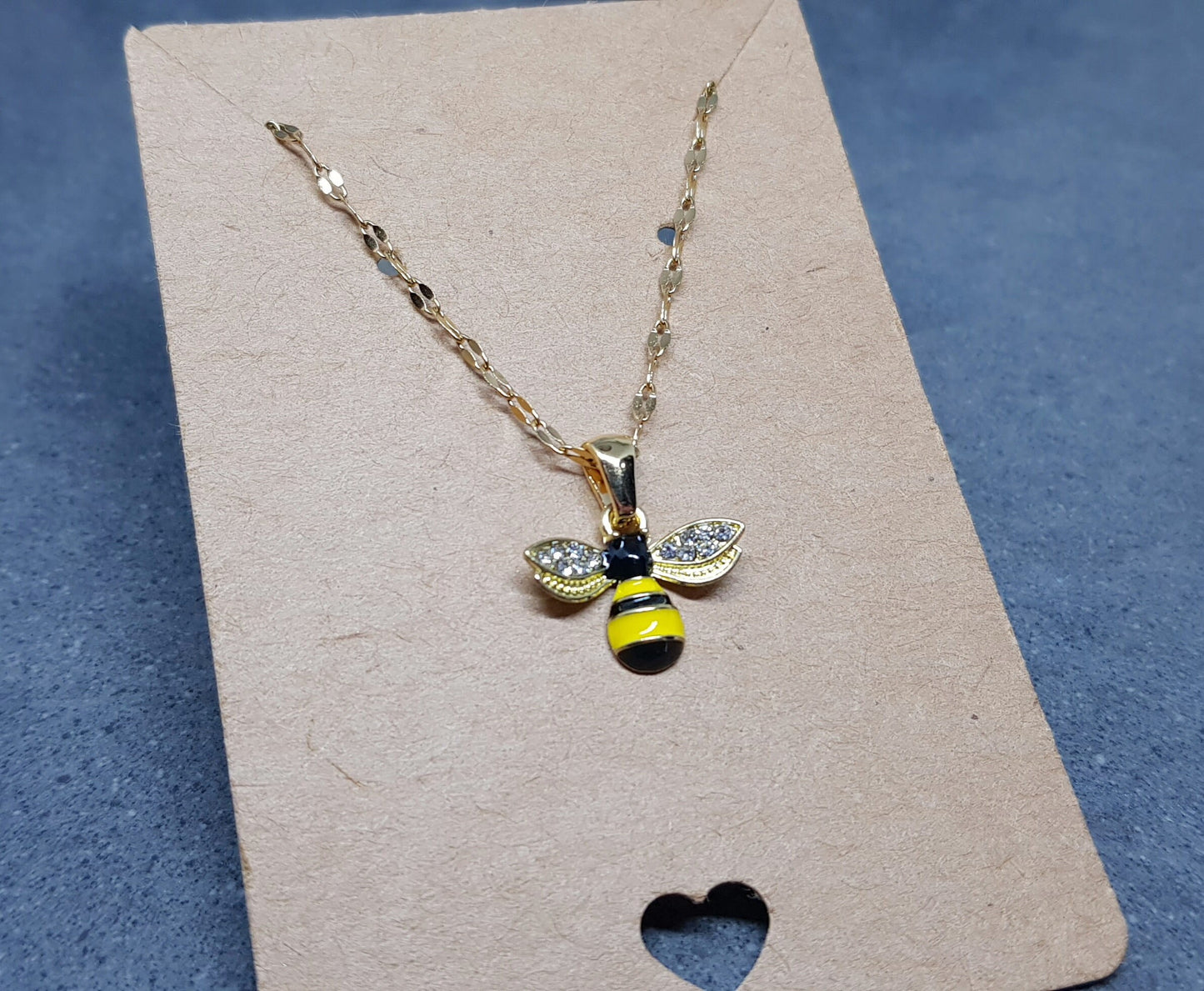 Crystal Rhinestone Bee Necklace, Bumble Bee Necklace, Minimalistic Choker, Crystal Rhinestone, Retro Choker, Insect Gifts
