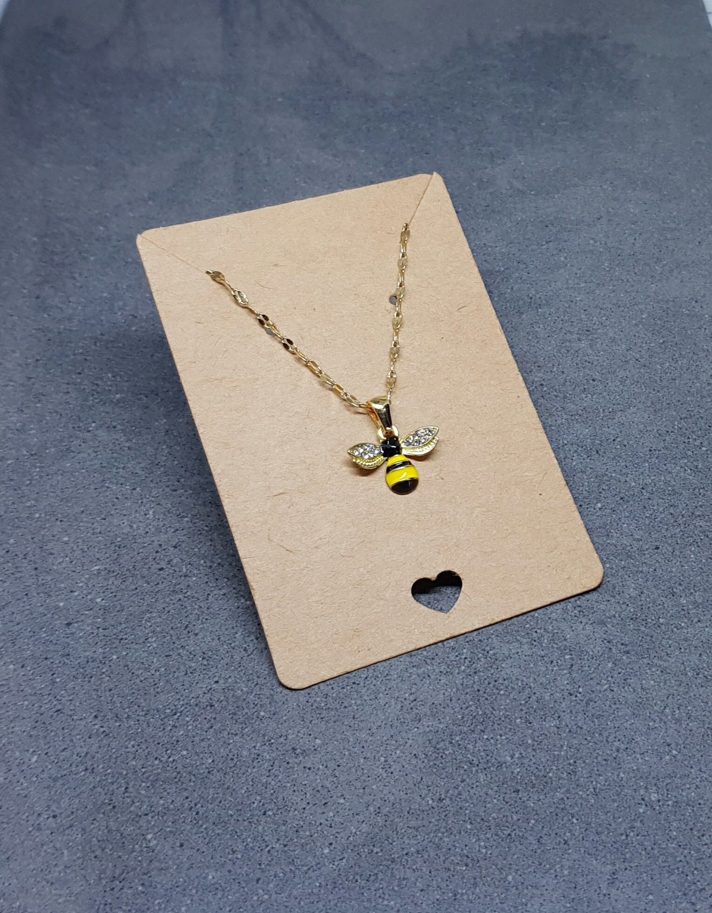 Crystal Rhinestone Bee Necklace, Bumble Bee Necklace, Minimalistic Choker, Crystal Rhinestone, Retro Choker, Insect Gifts