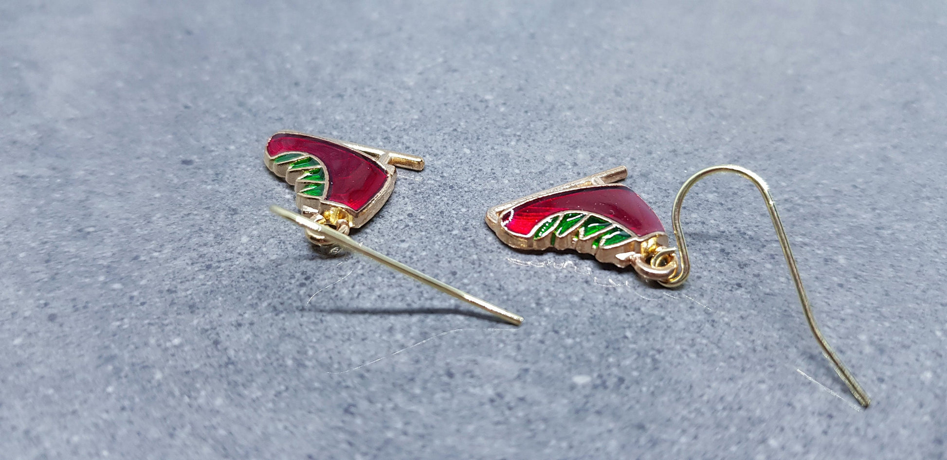 Ice Skate Earrings, Hypoallergenic Ear Wires, Christmas Earrings, Festive Earrings, Skaters Jewellery