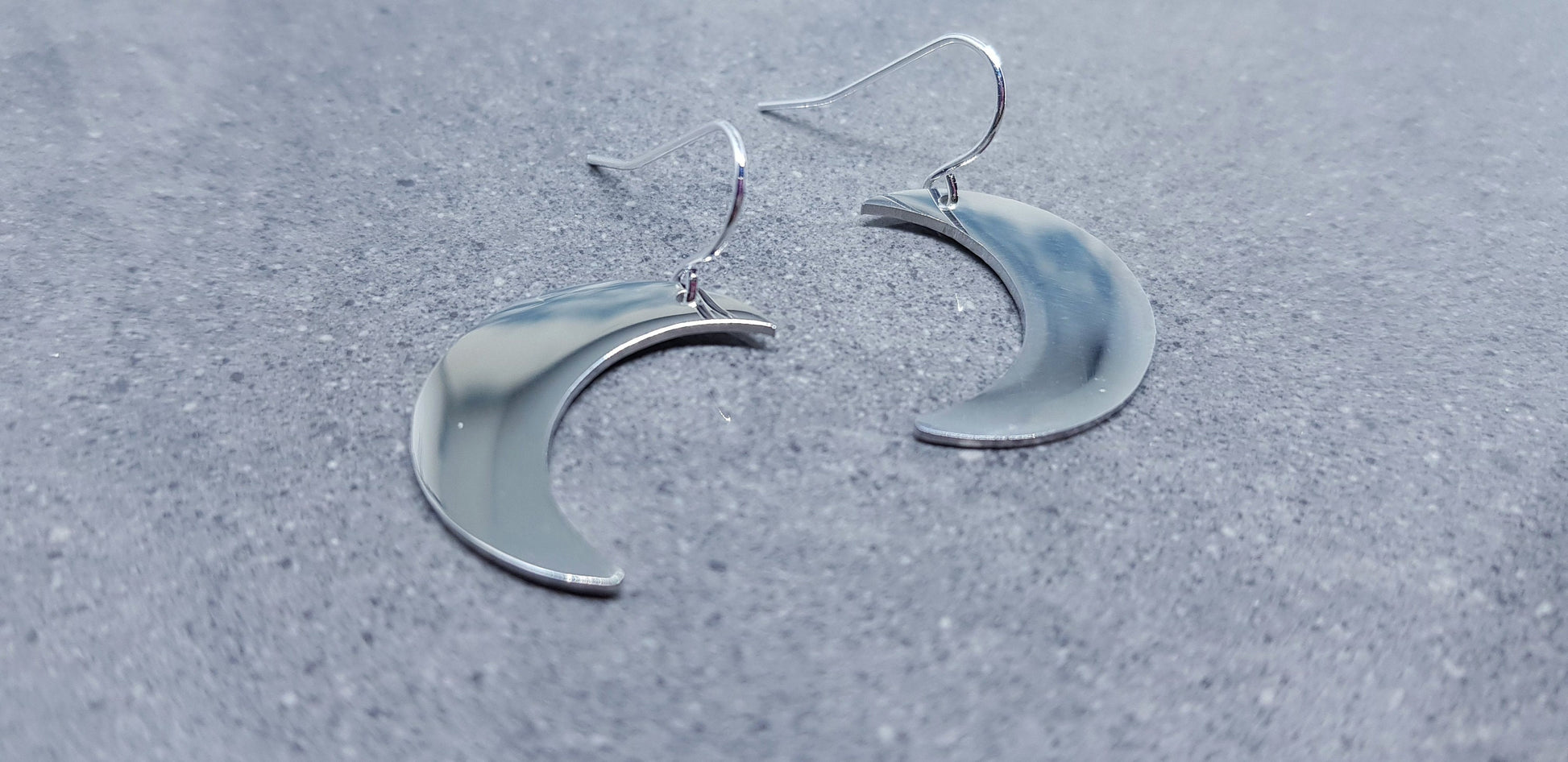 Moon Earrings, Choice of Ear Wires, Sterling Silver Ear Wires, Crescent Moon Earrings, Celestial Earrings, Moon Jewellery