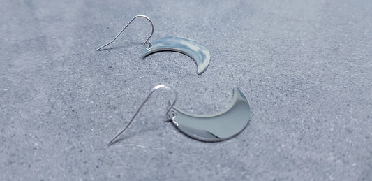 Moon Earrings, Choice of Ear Wires, Sterling Silver Ear Wires, Crescent Moon Earrings, Celestial Earrings, Moon Jewellery