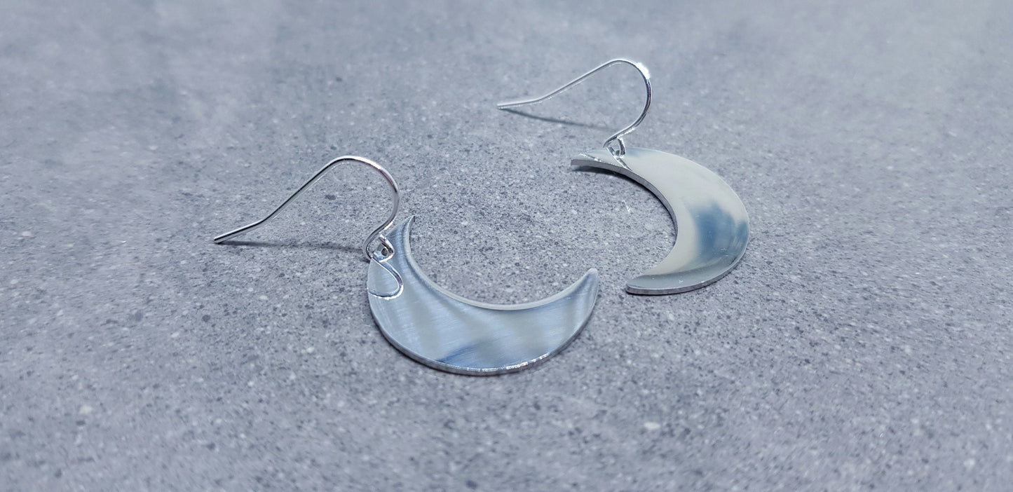 Moon Earrings, Choice of Ear Wires, Sterling Silver Ear Wires, Crescent Moon Earrings, Celestial Earrings, Moon Jewellery