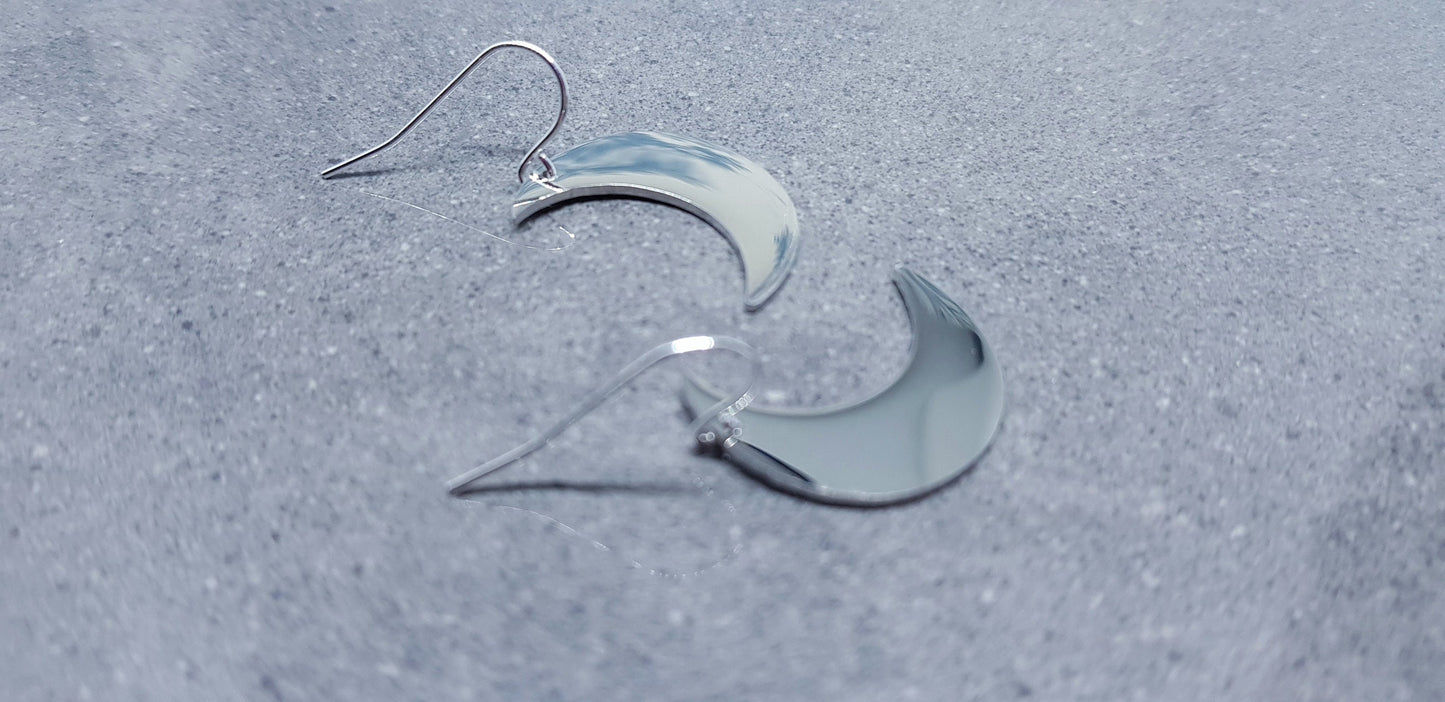 Moon Earrings, Choice of Ear Wires, Sterling Silver Ear Wires, Crescent Moon Earrings, Celestial Earrings, Moon Jewellery