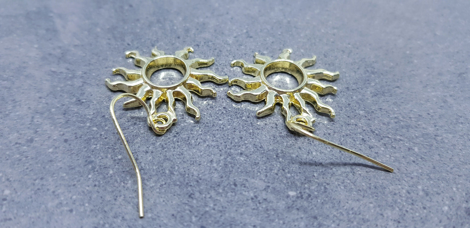 Sun Earrings, Hypoallergenic Ear Wires, Choice of Ear Wires, Celestial Earrings, Gold Plated
