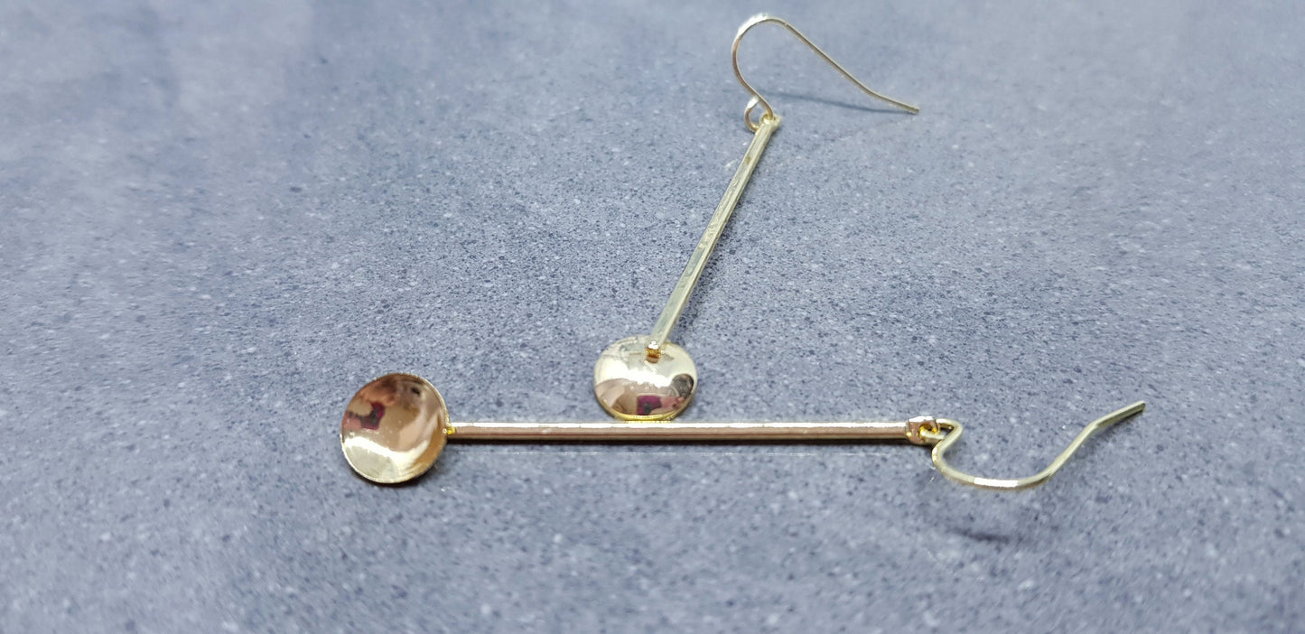 Gold Spoon Earrings, Hypoallergenic Ear Wires, Teaspoon Earrings, Novelty Spoon Gifts, Spoon Jewellery
