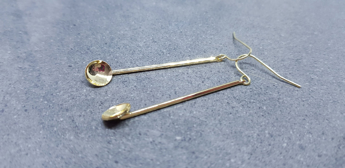 Gold Spoon Earrings, Hypoallergenic Ear Wires, Teaspoon Earrings, Novelty Spoon Gifts, Spoon Jewellery