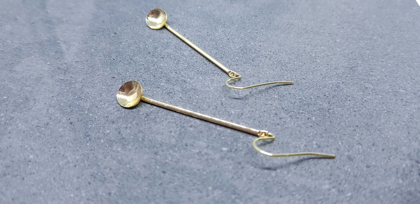 Gold Spoon Earrings, Hypoallergenic Ear Wires, Teaspoon Earrings, Novelty Spoon Gifts, Spoon Jewellery