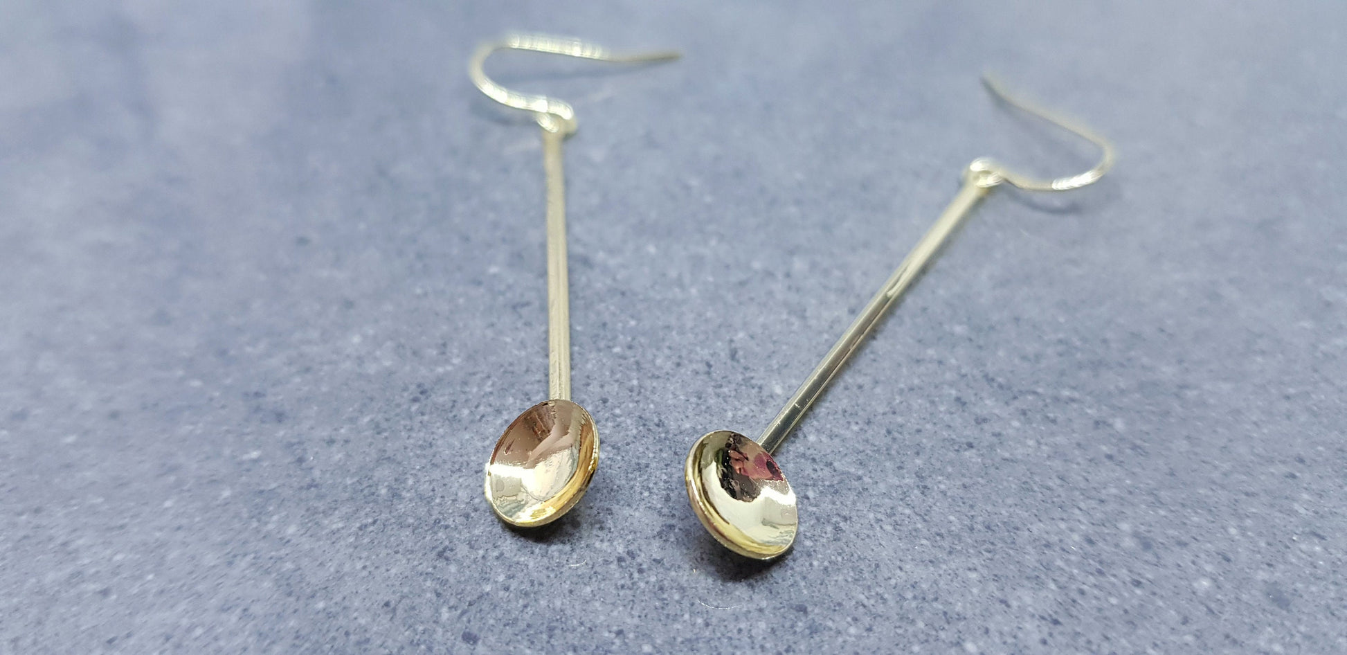 Gold Spoon Earrings, Hypoallergenic Ear Wires, Teaspoon Earrings, Novelty Spoon Gifts, Spoon Jewellery