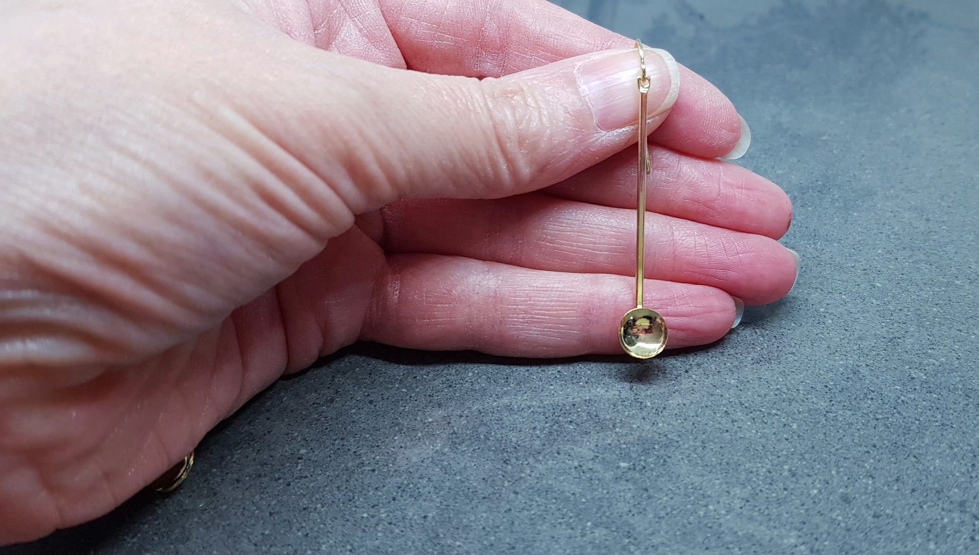 Gold Spoon Earrings, Hypoallergenic Ear Wires, Teaspoon Earrings, Novelty Spoon Gifts, Spoon Jewellery